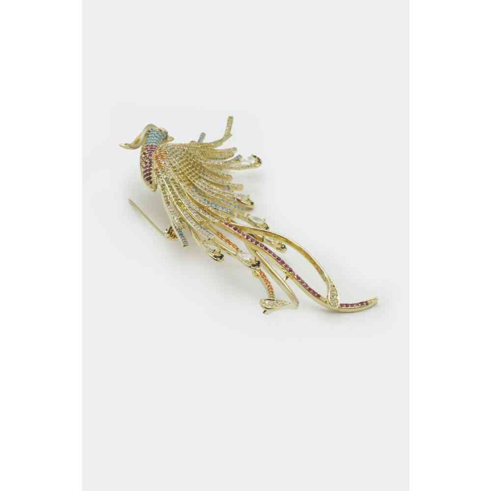 Voodoo Vixen - Flying Phoenix Diamante Bird Broche - Mehrfarben